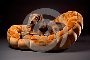 dog on a sofa represents the epitome of homey comfort and domestic bliss.