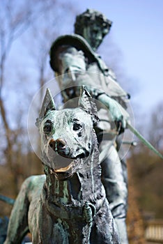 Dog statue from the castle,