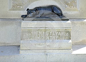 Dog statue in Gettysburg Pennsylvania