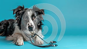 The dog with stethoscope..AI generated image