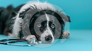 The dog with stethoscope.AI generated image