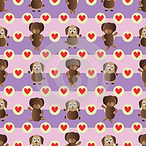 Dog symmetry style seamless pattern photo