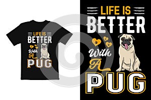 dog t shirt design vector. pug lover t shirt design eps file.