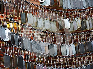 The Dog Tag memorial to Veterans in Boston Massachusetts