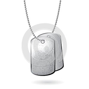 Dog tag on white background