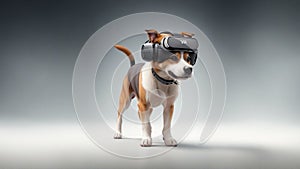 Dog About to Explore Virtual Reality World