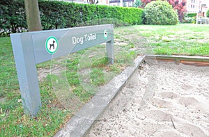 Dog toilet facility at park London UK