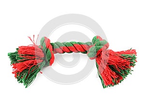 Dog toy - cotton rope for games, isolated on white background