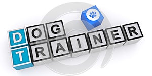 Dog trainer word blocks