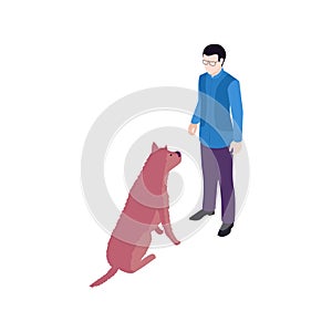 Dog Training Cynologist Composition