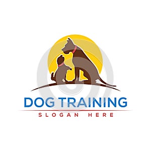 Dog training logo design template