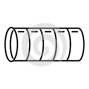 Dog training pipe icon, outline style
