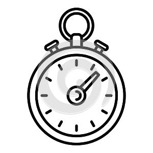 Dog training stopwatch icon, outline style
