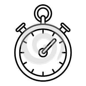 Dog training stopwatch icon, outline style