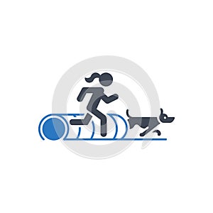 Dog Tunnel Training Icon