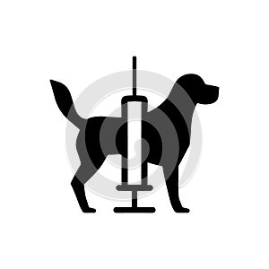 Dog vaccination icon