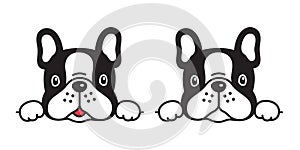Dog vector french bulldog icon character cartoon puppy smile logo illustration symbol doodle black
