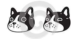 dog vector french bulldog icon puppy pet face head character cartoon symbol tattoo