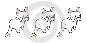 Dog vector french bulldog poo cartoon character illustration symbol doodle