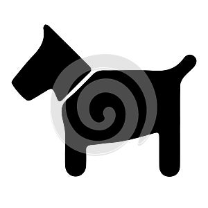 Dog vector icon eps 10. Simple isolated illustration