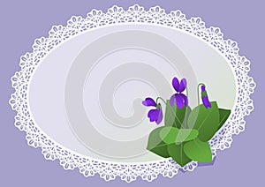 Dog-violets invitation card