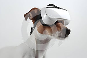 Dog in virtual reality glasses, Generative AI 2