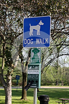 Dog walk sign