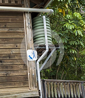 Dog Walking Sign On Country Toilet Wall