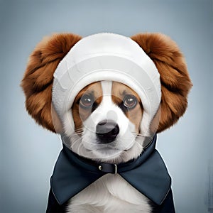 Dog wearing clothes looking cute - ai generated image