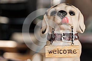 Dog for wellcome. photo