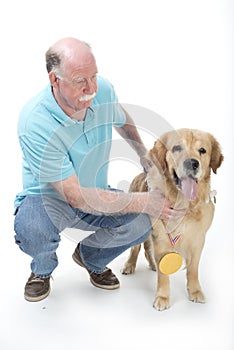 Dog won a golden medal