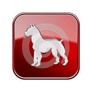 Dog Zodiac icon red..