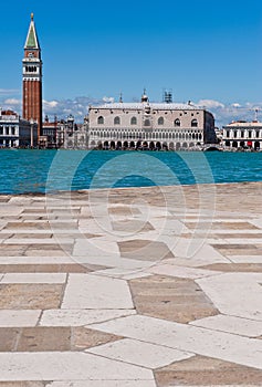 Doge Palace and Campanile Tower in Venice photo