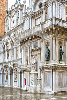 Doge`s Palace or Palazzo Ducale, Venice, Italy. It is one of the top landmarks of Venice
