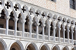 Doge`s Palace on Piazza San Marco, facade, Venice, Italy.