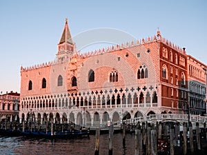 Doge`s Palace in Venice, Italy in the Morning