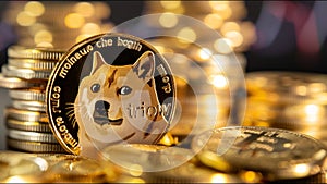 Dogecoin Crypto Bitcoin Altcoin Cute Dog Doge Shiba Inu Currency photo