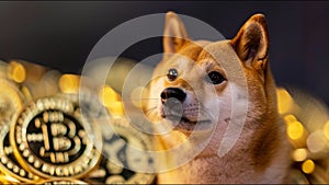 Dogecoin Crypto Bitcoin Altcoin Cute Dog Doge Shiba Inu Currency photo