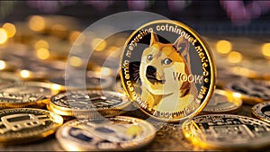 Dogecoin Crypto Bitcoin Altcoin Cute Dog Doge Shiba Inu Currency photo