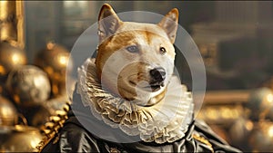 Dogecoin Renaissance Portrait Cryptocurrency Regal Markets Stocks Trading Margin