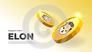 Dogelon Mars ELON coin cryptocurrency concept banner background photo