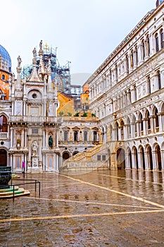 Doges palace courtyard, Venice, Italy