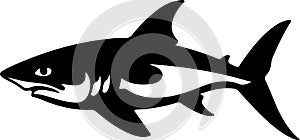 dogfish Black Silhouette Generative Ai