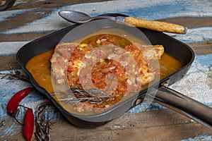 Dogfish moqueca, traditional food of Brazil