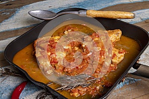 Dogfish moqueca, traditional food of Brazil