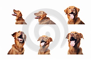 pet dog jump doggy cute white purebred young fly animal background. Generative AI. photo