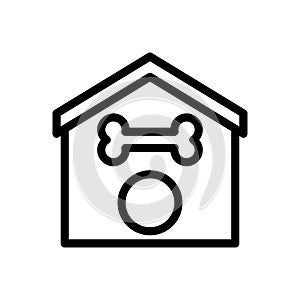 Doghouse vector thin line icon