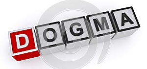 Dogma word block photo