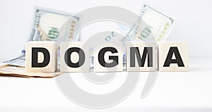 DOGMA word made with building blocks isolated