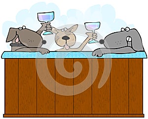 Dogs In A Hot Tub